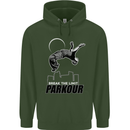 Parkour Free Running Break the Limit Childrens Kids Hoodie Forest Green