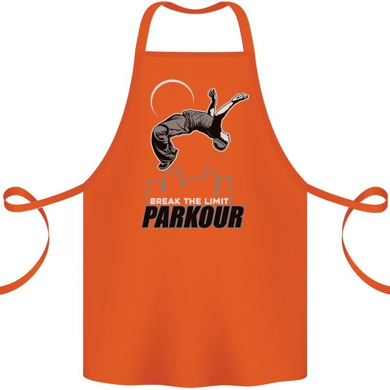 Parkour Free Running Break the Limit Cotton Apron 100% Organic Orange