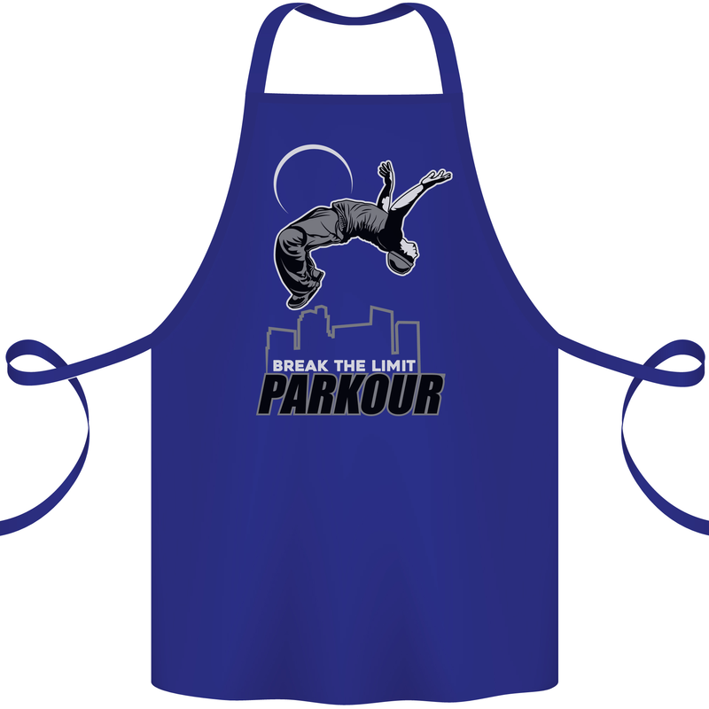 Parkour Free Running Break the Limit Cotton Apron 100% Organic Royal Blue