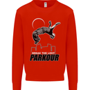Parkour Free Running Break the Limit Kids Sweatshirt Jumper Bright Red