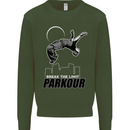 Parkour Free Running Break the Limit Kids Sweatshirt Jumper Forest Green