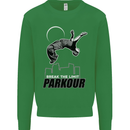 Parkour Free Running Break the Limit Kids Sweatshirt Jumper Irish Green