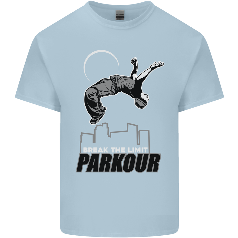 Parkour Free Running Break the Limit Kids T-Shirt Childrens Light Blue