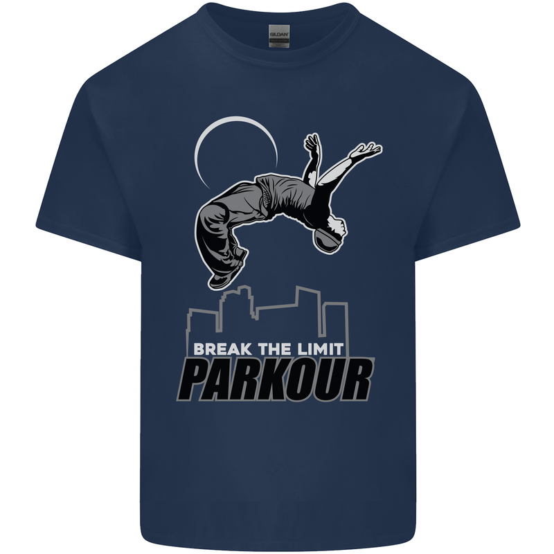 Parkour Free Running Break the Limit Kids T-Shirt Childrens Navy Blue