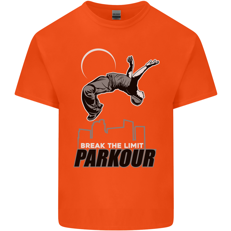 Parkour Free Running Break the Limit Kids T-Shirt Childrens Orange