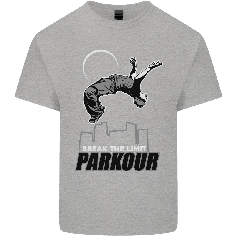 Parkour Free Running Break the Limit Kids T-Shirt Childrens Sports Grey