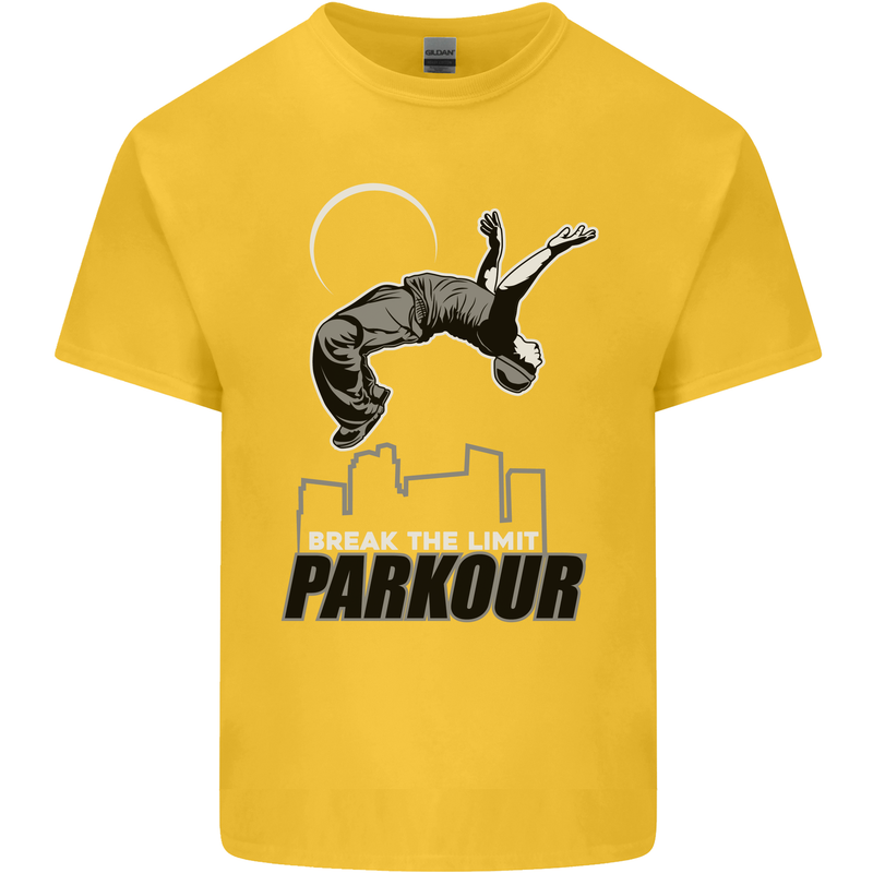 Parkour Free Running Break the Limit Kids T-Shirt Childrens Yellow