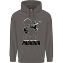 Parkour Free Running Break the Limit Mens 80% Cotton Hoodie Charcoal