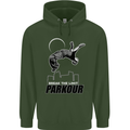 Parkour Free Running Break the Limit Mens 80% Cotton Hoodie Forest Green