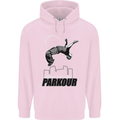 Parkour Free Running Break the Limit Mens 80% Cotton Hoodie Light Pink