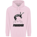 Parkour Free Running Break the Limit Mens 80% Cotton Hoodie Light Pink