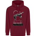 Parkour Free Running Break the Limit Mens 80% Cotton Hoodie Maroon