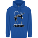 Parkour Free Running Break the Limit Mens 80% Cotton Hoodie Royal Blue