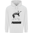 Parkour Free Running Break the Limit Mens 80% Cotton Hoodie White