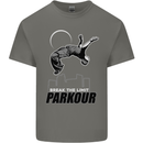 Parkour Free Running Break the Limit Mens Cotton T-Shirt Tee Top Charcoal
