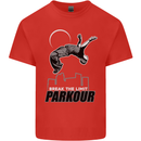 Parkour Free Running Break the Limit Mens Cotton T-Shirt Tee Top Red