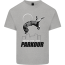 Parkour Free Running Break the Limit Mens Cotton T-Shirt Tee Top Sports Grey