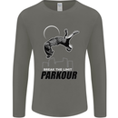 Parkour Free Running Break the Limit Mens Long Sleeve T-Shirt Charcoal