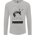 Parkour Free Running Break the Limit Mens Long Sleeve T-Shirt Sports Grey
