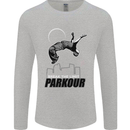 Parkour Free Running Break the Limit Mens Long Sleeve T-Shirt Sports Grey