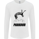 Parkour Free Running Break the Limit Mens Long Sleeve T-Shirt White