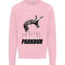 Parkour Free Running Break the Limit Mens Sweatshirt Jumper Light Pink