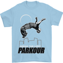 Parkour Free Running Break the Limit Mens T-Shirt Cotton Gildan Light Blue