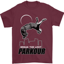 Parkour Free Running Break the Limit Mens T-Shirt Cotton Gildan Maroon