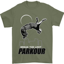 Parkour Free Running Break the Limit Mens T-Shirt Cotton Gildan Military Green