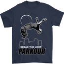 Parkour Free Running Break the Limit Mens T-Shirt Cotton Gildan Navy Blue