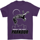 Parkour Free Running Break the Limit Mens T-Shirt Cotton Gildan Purple