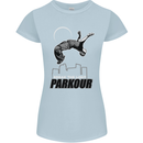 Parkour Free Running Break the Limit Womens Petite Cut T-Shirt Light Blue
