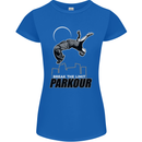 Parkour Free Running Break the Limit Womens Petite Cut T-Shirt Royal Blue