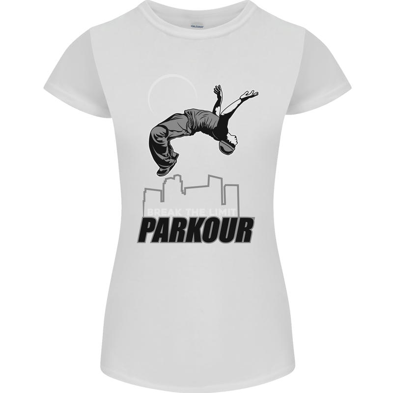 Parkour Free Running Break the Limit Womens Petite Cut T-Shirt White