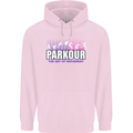 Parkour Free Running the Art of Movement Childrens Kids Hoodie Light Pink