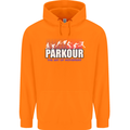 Parkour Free Running the Art of Movement Childrens Kids Hoodie Orange