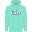 Parkour Free Running the Art of Movement Childrens Kids Hoodie Peppermint