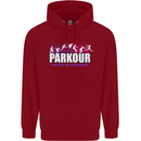 Parkour Free Running the Art of Movement Childrens Kids Hoodie Red