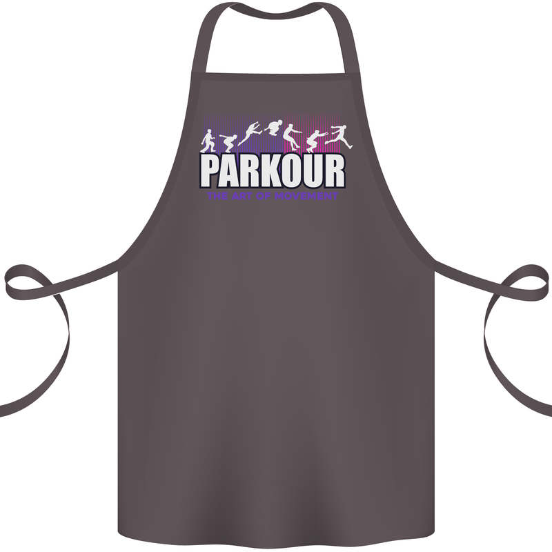 Parkour Free Running the Art of Movement Cotton Apron 100% Organic Dark Grey