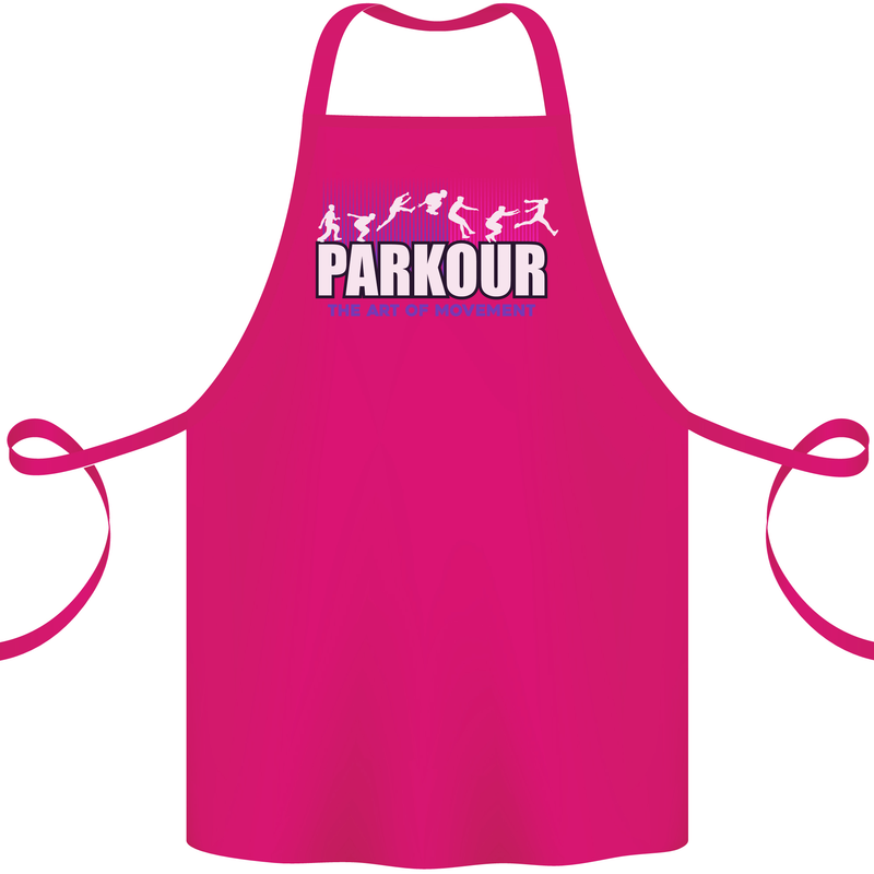 Parkour Free Running the Art of Movement Cotton Apron 100% Organic Pink