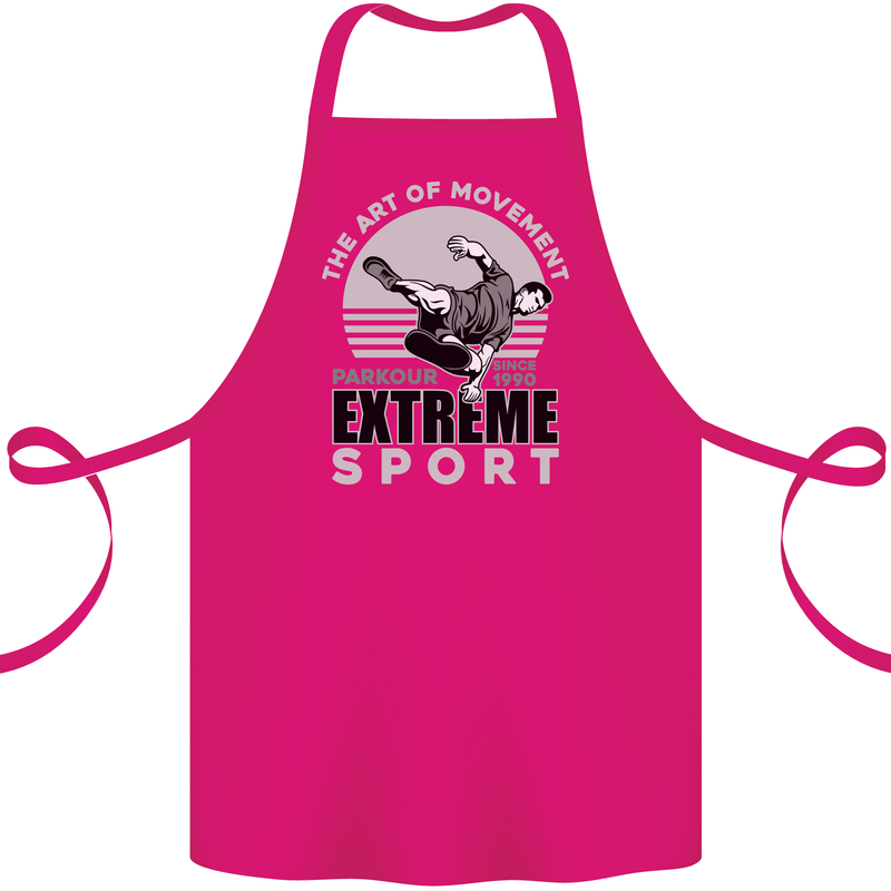Parkour Free Running the Art of Movement Cotton Apron 100% Organic Pink