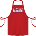 Parkour Free Running the Art of Movement Cotton Apron 100% Organic Red