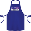 Parkour Free Running the Art of Movement Cotton Apron 100% Organic Royal Blue