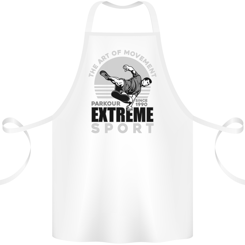Parkour Free Running the Art of Movement Cotton Apron 100% Organic White
