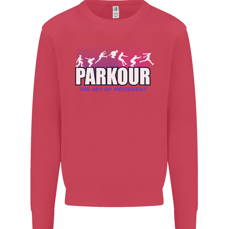 Parkour Free Running the Art of Movement Kids Sweatshirt Jumper Heliconia