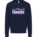 Parkour Free Running the Art of Movement Kids Sweatshirt Jumper Navy Blue