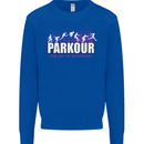 Parkour Free Running the Art of Movement Kids Sweatshirt Jumper Royal Blue