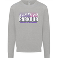 Parkour Free Running the Art of Movement Kids Sweatshirt Jumper Sports Grey
