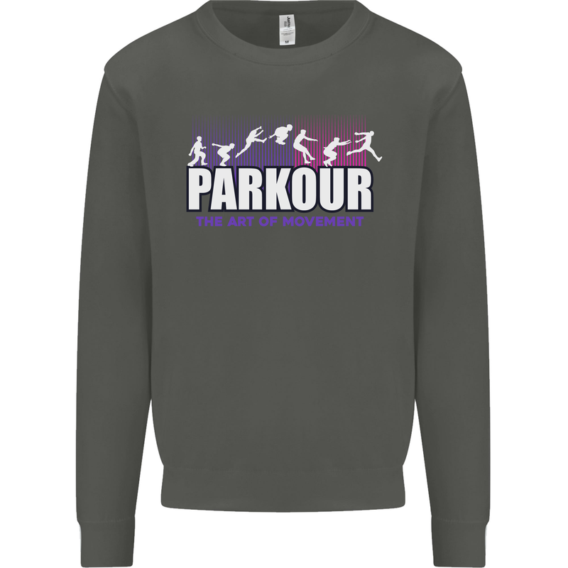 Parkour Free Running the Art of Movement Kids Sweatshirt Jumper Storm Grey