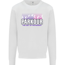 Parkour Free Running the Art of Movement Kids Sweatshirt Jumper White